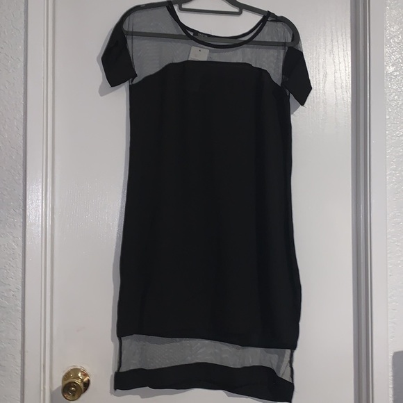 Finejo  Women's Mini Bodycon Dress Short Sleeve Size XL - Picture 4 of 10